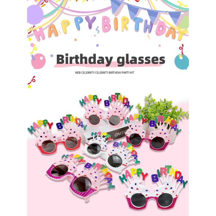 Mắt kính tùy chọn kiểu dáng phong cách sinh nhật dễ thương cho bé