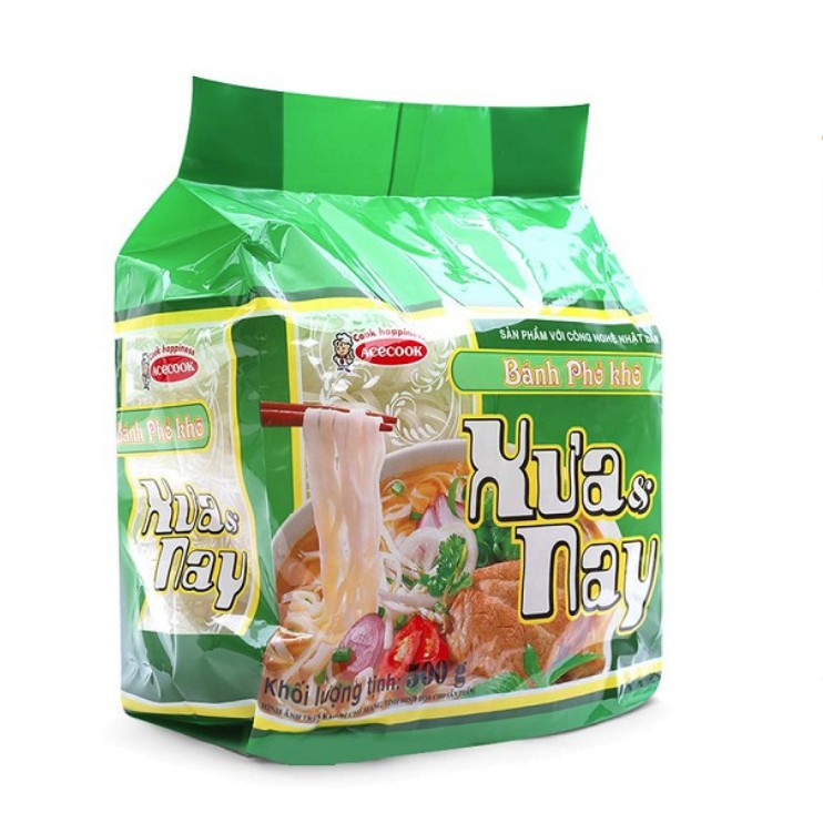 Bánh Phở Khô Xưa Và Nay Acecook Gói 500g (Đơn đặt tối đa 8 gói trên 1 đơn hàng)