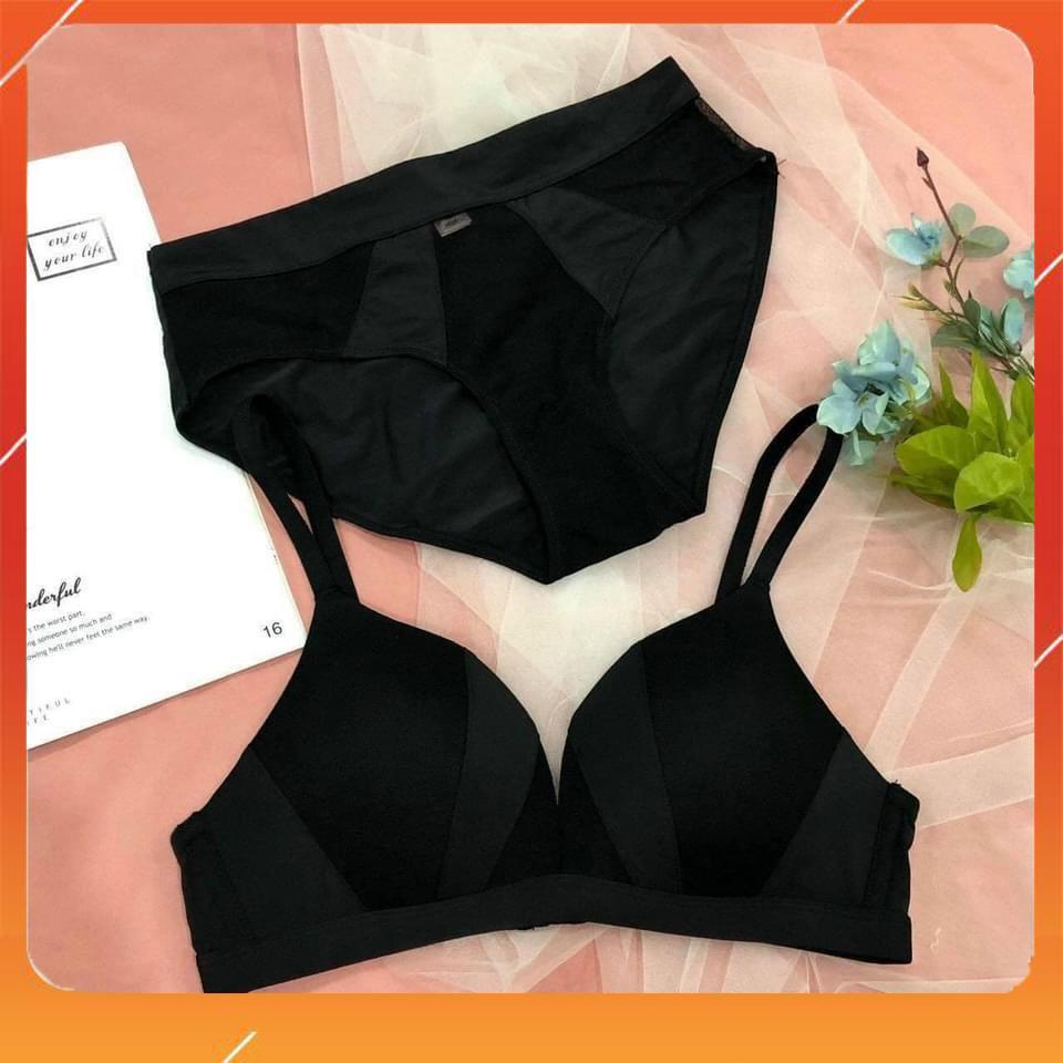 Set bộ đồ lót nữ Vic cao cấp áo không gọng cup chéo, đệm mút mỏng. Mã B11810