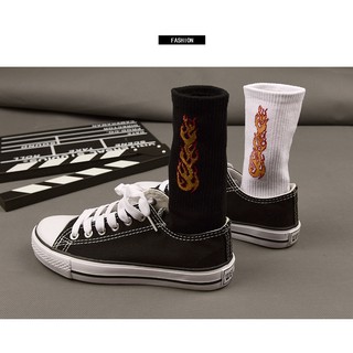 Vớ cổ cao unisex ngọn lửa - v87