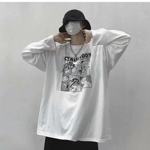 Áo Thun Tay Dài Dáng Rộng Phong Cách Nhật Bản Thời Trang Mùa Xuân Thu Sành Điệu 2021 | BigBuy360 - bigbuy360.vn
