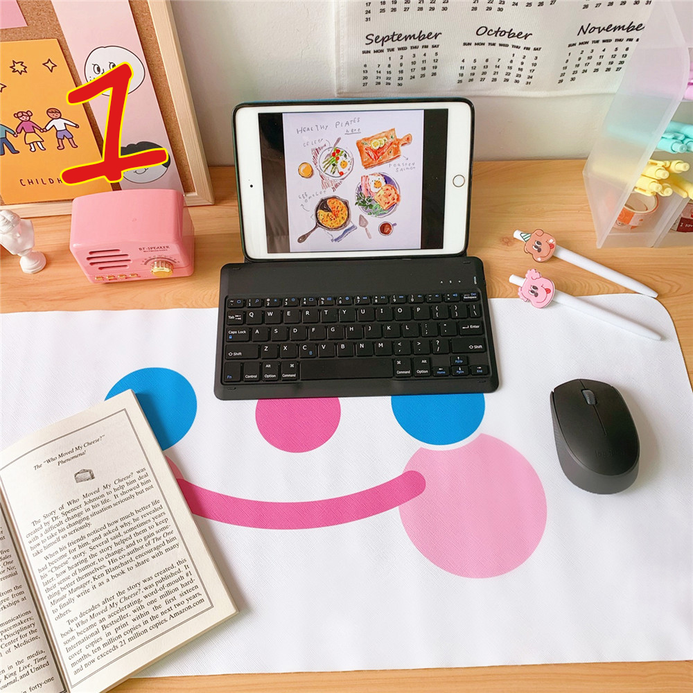 Tấm lót chuột loại lớn in họa tiết mặt cười/ gấu đáng yêu tiện lợi | BigBuy360 - bigbuy360.vn