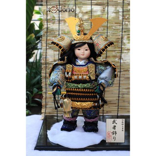 Búp bê Samurai , búp bê Nhật Bản .  6D XÁM ĐEN