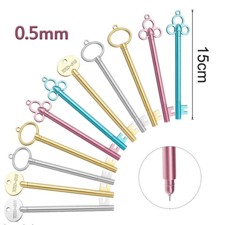 Bút Mực Gel Hình Chìa Khóa Vàng Phong Cách Hàn Quốc Độc Đáo