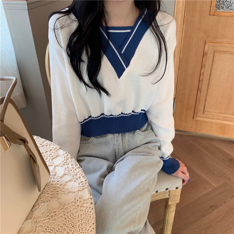 Jiashucheng Áo Sweater Dáng Ngắn Thời Trang Cho Nữ