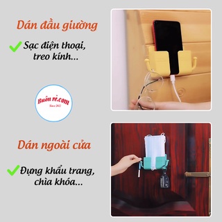 Khay dán tường đựng đồ Việt Nhật 5689 có móc treo tiện lợi  - 01600