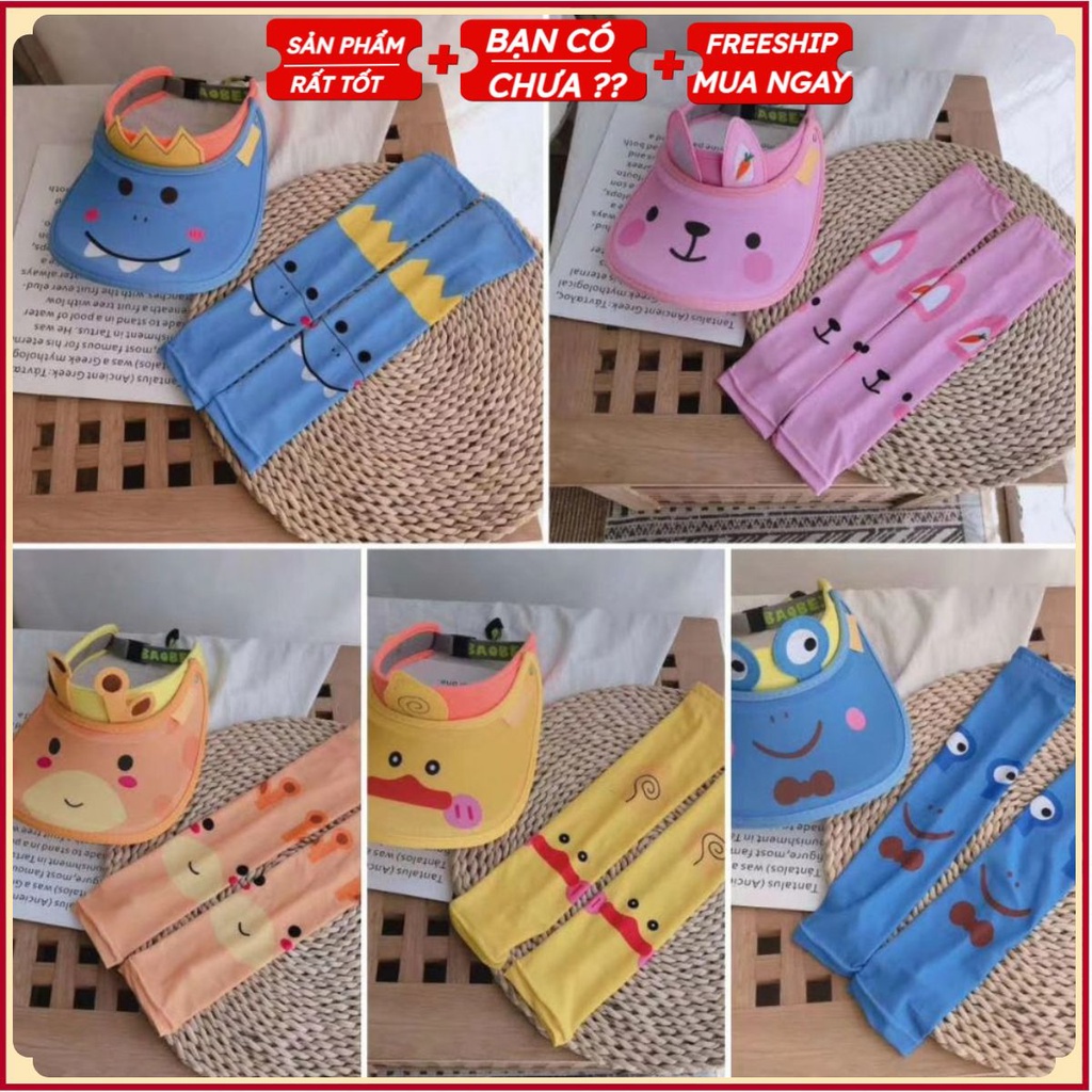 PVN15640 Sét mũ chống nắng kèm găng tay cho bé hot hit T2