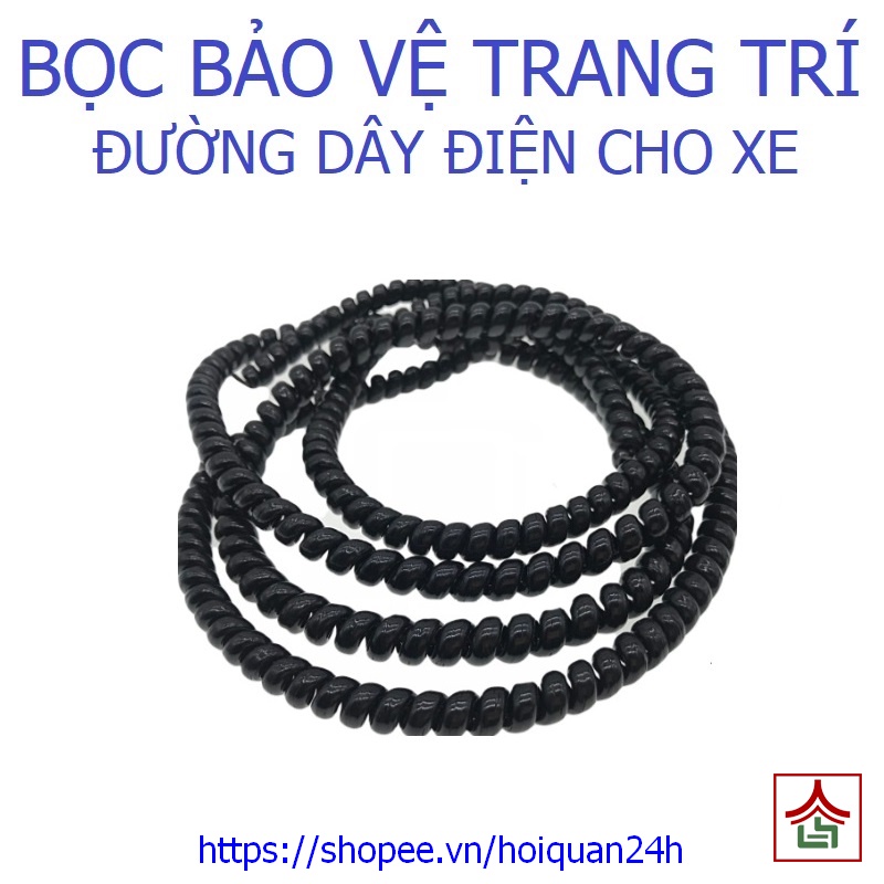 Dây Xoắn Bọc Bảo Vệ Và Trang Trí Dây Dẫn Xe Máy, Xe Điện Loại Dầy