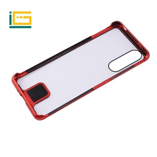Ốp điện thoại mặt kính cường lực viền kim loại cho sony xperia 5 ii xperia 5 ii