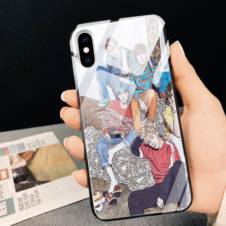 Ốp Lưng Kính Cường Lực In Hình BTS Love yourself concept photo RETAILHUT Cho Iphone 12 11 Pro Max X Xs Max Xr 6 8 7 Plus