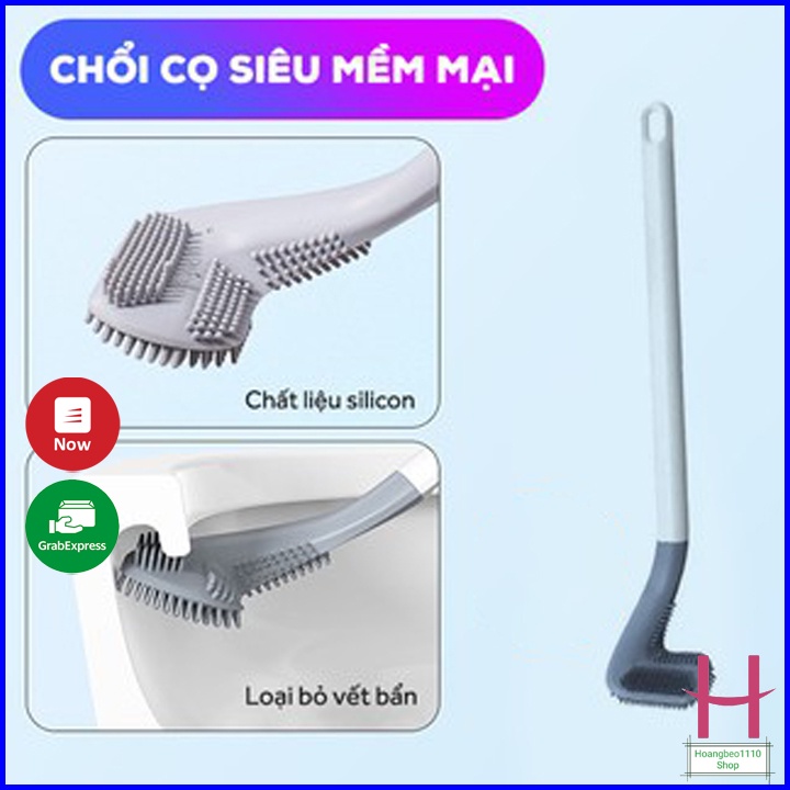 Chổi cọ bồn cầu Tặng kèm móc dính trong bằng silicon hình gậy đánh GOLF thông minh