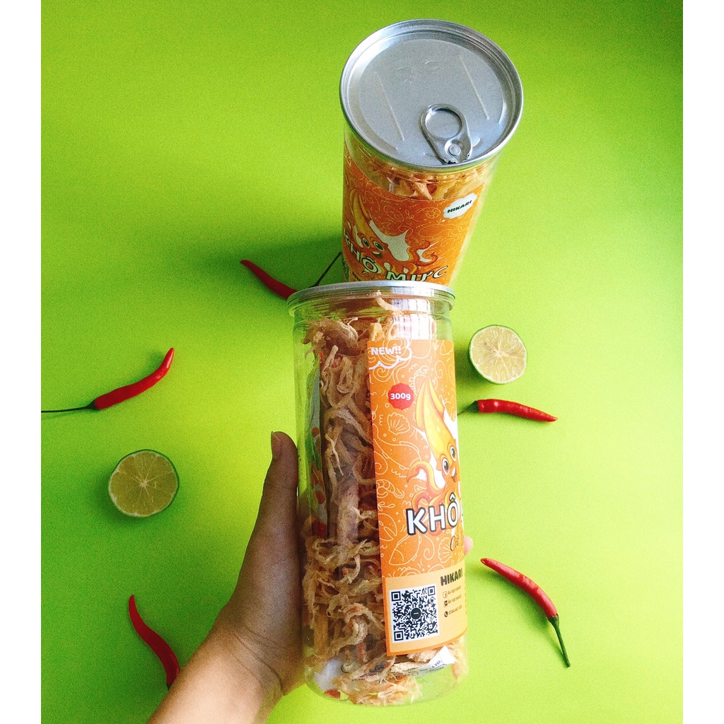 Khô mực hấp nước cốt dừa xé sợi 300g đồ ăn vặt ngon an toàn thực phẩm - Hikari | BigBuy360 - bigbuy360.vn