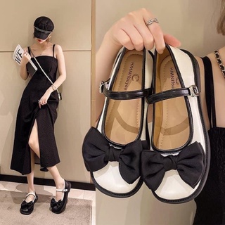 Giày búp bê nữ vintage nơ siêu xinh phong cách nhật bản dễ thương
