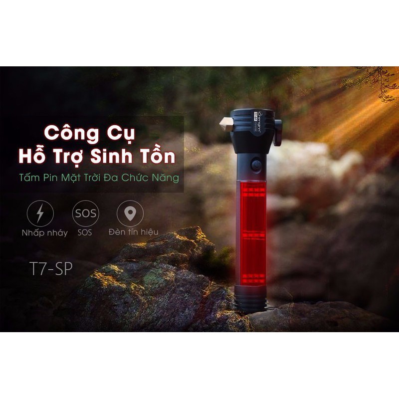 Đèn pin siêu sáng 11 chức năng SOLAR FLASHLIGHT