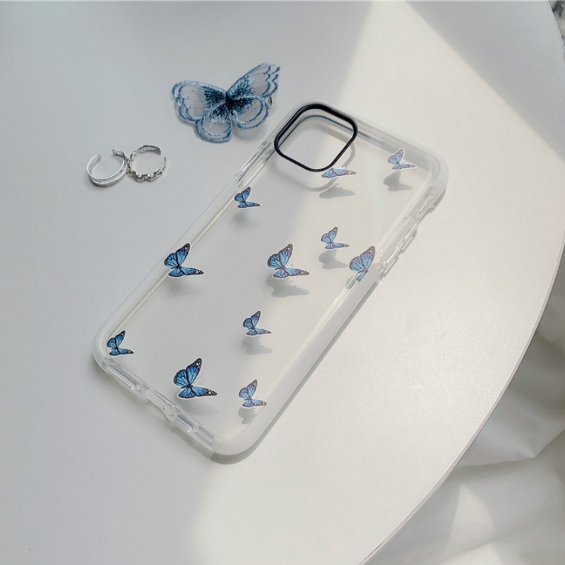 Ốp Điện Thoại Silicon Hình Bướm Xanh Dương Cho Iphone 11promax 7plus / 8 / Xr / Xs | BigBuy360 - bigbuy360.vn