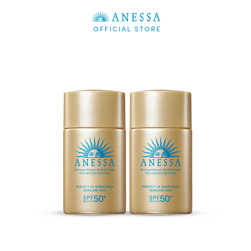 Bộ 2 Sữa chống nắng dưỡng da bảo vệ hoàn hảo Anessa Perfect UV Sunscreen Skincare Milk 20mlx2
