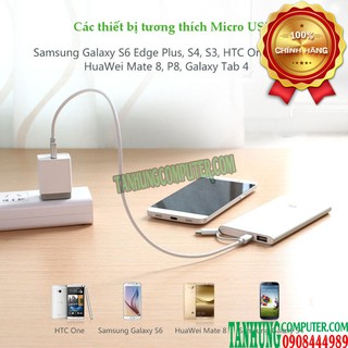 CÁP USB-A SANG MICRO USB VÀ USB-C UGREEN 20873