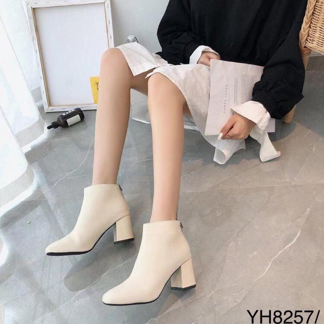 Bốt da mịn, da mờ, gót vuông | BigBuy360 - bigbuy360.vn