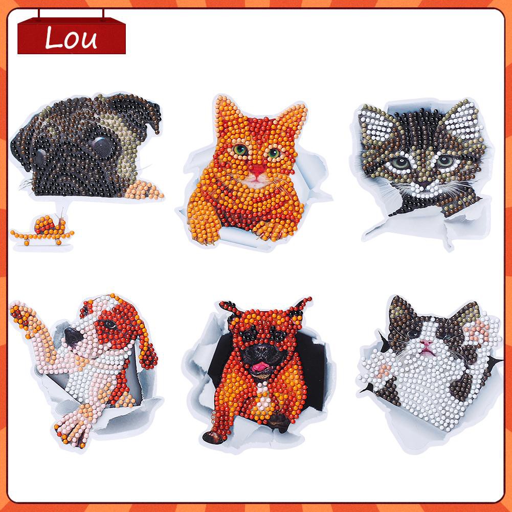 Bộ 6 Tranh Đính Đá Tự Làm Trang Trí Nhà Cửa