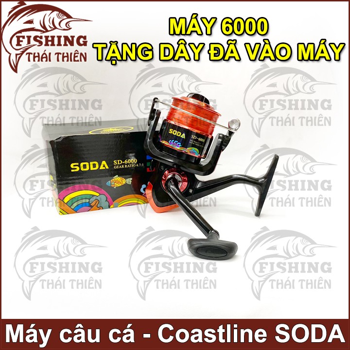 Máy câu cá Coastline SODA 6000 tặng dây đã vào sẵn máy