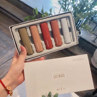 Bộ son 5 thỏi #shemuse hàn quốc