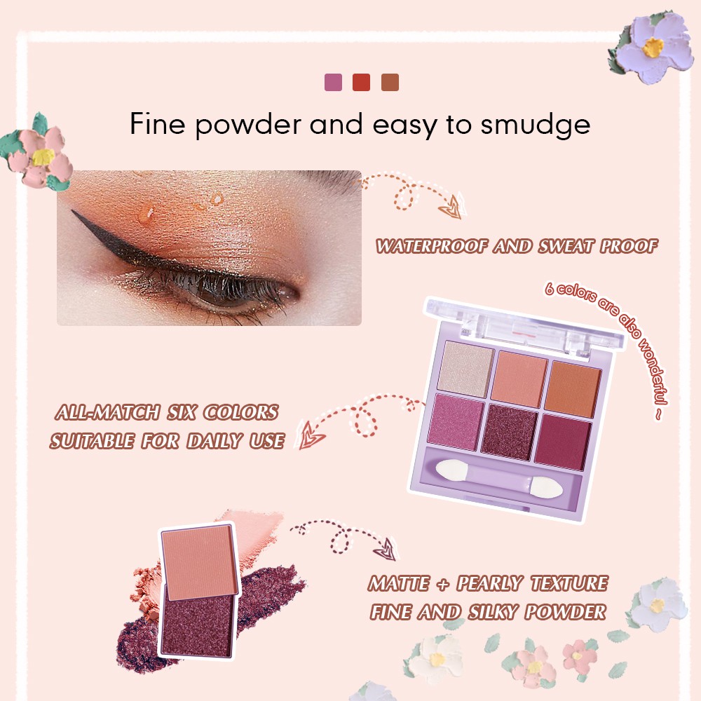 Bảng phấn mắt SANIYE E0644 nhám với 6 màu 5.4g | BigBuy360 - bigbuy360.vn