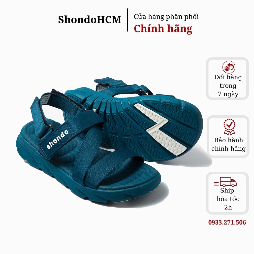 Giày sandal Shondo nam nữ F6 sport xanh navy F6S303 Shondo chính hãng