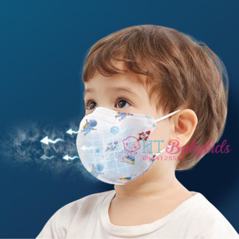 Khẩu trang trẻ em. Khẩu trang trẻ em 3D kháng khuẩn cao cấp, nhiều hình tái sử dụng được