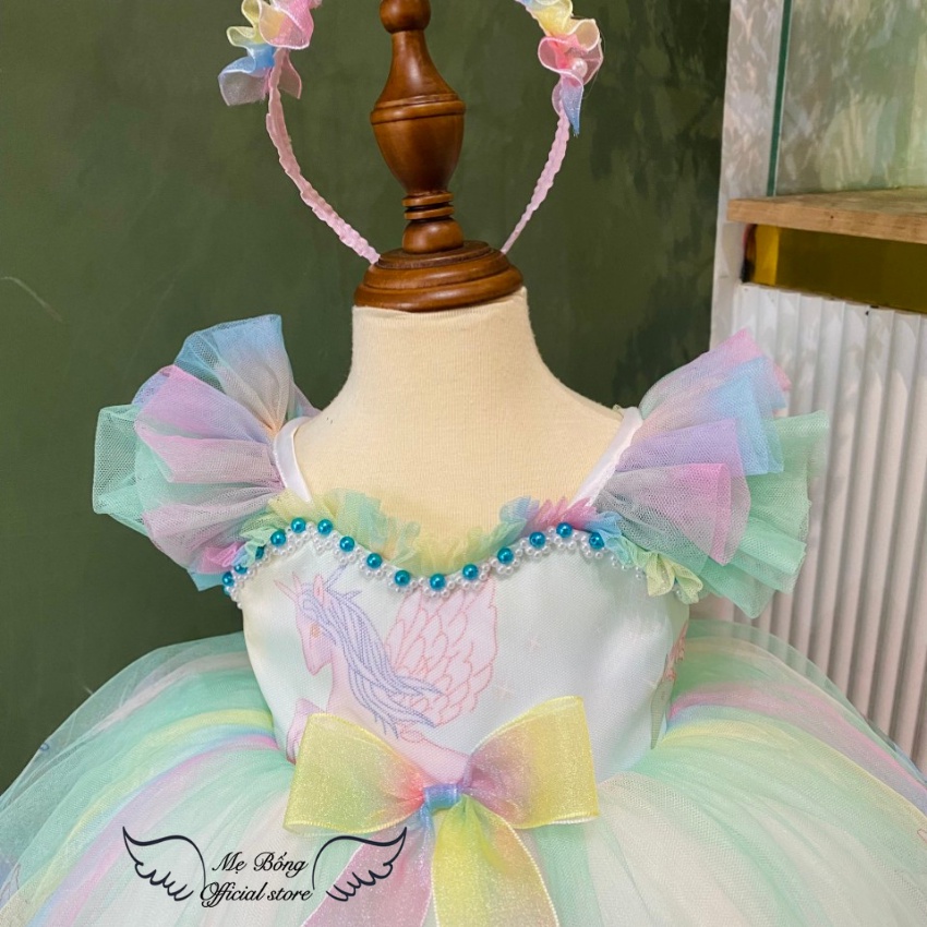 Đầm Công Chúa Bé Gái Đầm Tầng Công Chúa Váy Phồng Chân Váy Xòe Cho Bé Gái 1 Tuổi Mẹ BốngPrincess dress