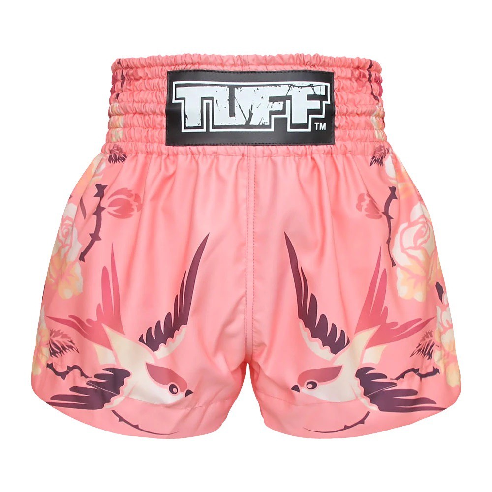 Quần Muay Thai Tuff Pink Birds And Roses