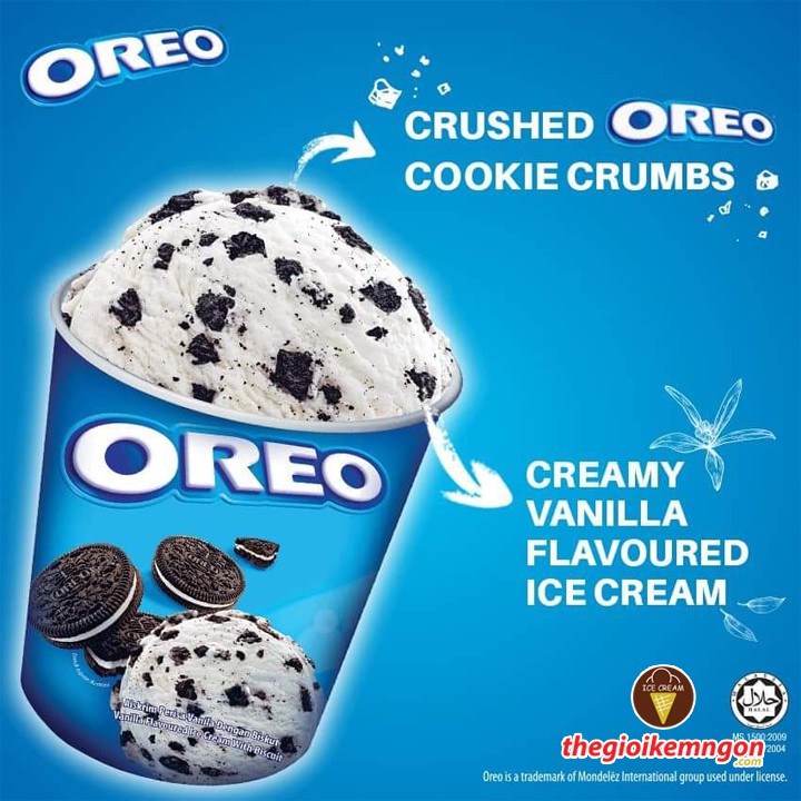 Kem hộp bánh quy Nestle Oreo Pint 240g