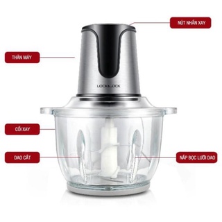 Máy xay thịt Lock&Lock EJM171 dung tích 2 lít - công suất 300W - 2 cấp độ xay(Hàng Trưng Bày)