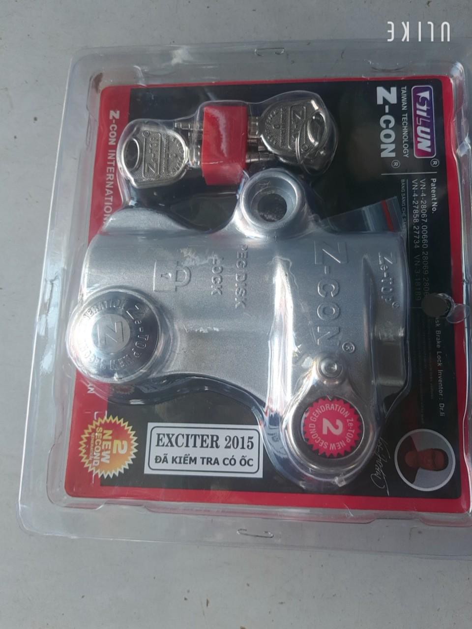khóa đĩa chống trộm xe máy zcon cho xe exciter 150 2015 đến 2020