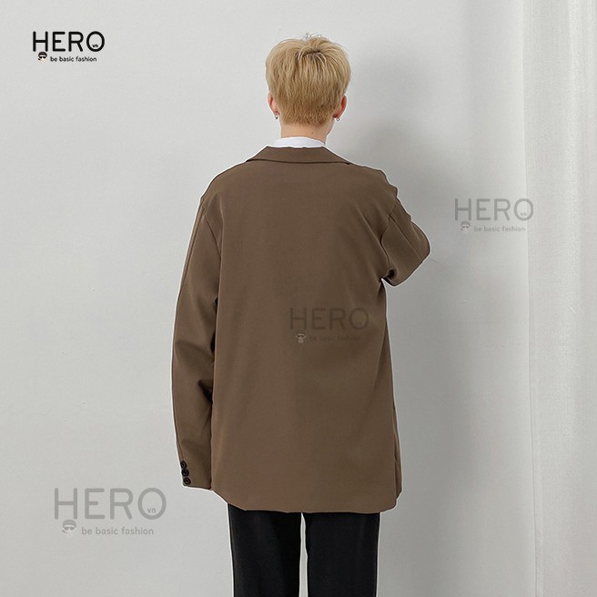 [Trợ giá] Áo khoác Nam, Áo Blazer Nam Form Rộng phong cách Hàn Quốc BZ01 MrHero