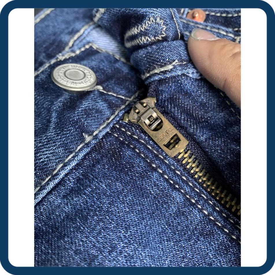 SALE GIÁ VỐN quần jean short nam le511 màu xanh trung ống rộng dài qua gối hàng vnxk