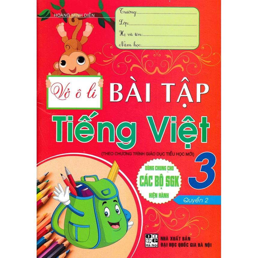 Sách - Vở Ô Li Bài Tập Tiếng Việt Lớp 3 - Quyển 2 (Dùng Chung Cho Các Bộ SGK Hiện Hành)