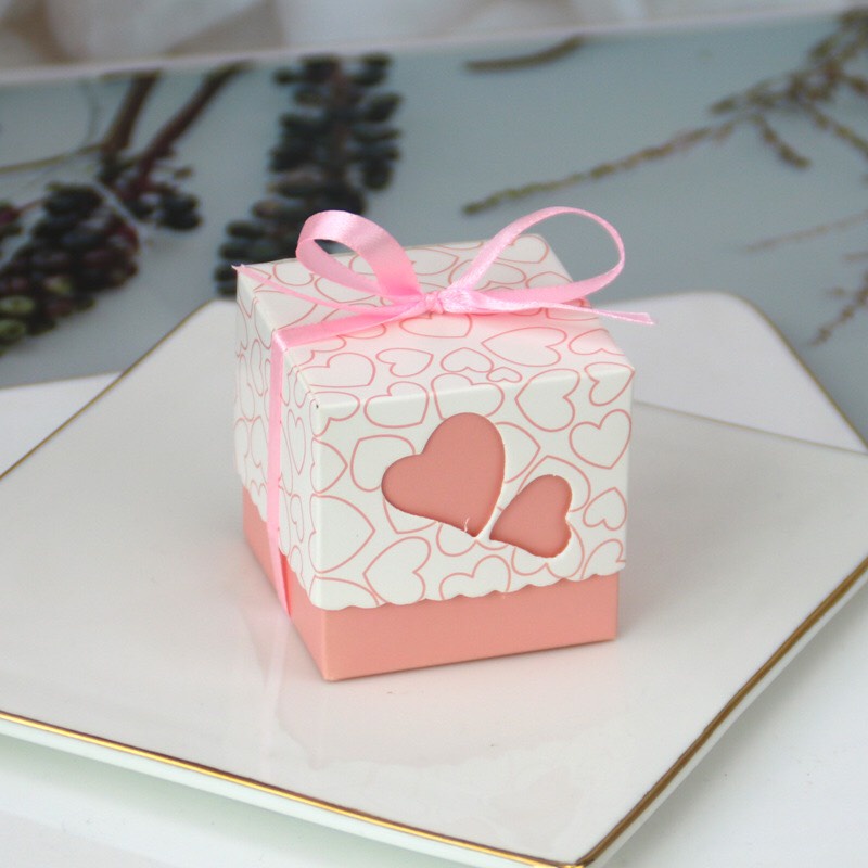 Phụ kiện bánh sinh nhật bánh kem - 10 Hộp quà sinh nhật trang trí bánh ( 5,2cm x 5,4cm )