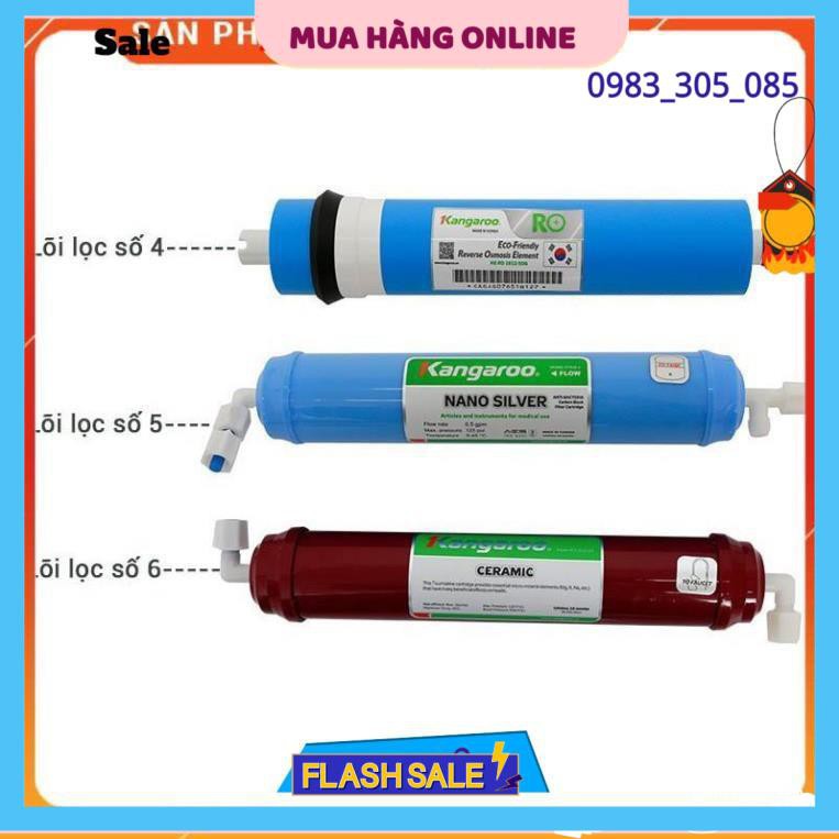 Giá Sốc Combo 3 lõi lọc nước Kangaroo số 4, 5, 6 👉 Lõi Lọc Số 456 Của Máy Lọc  Nước Kangaroo