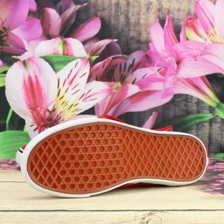 Giày Van Classic Vải canvas Nữ Màu Đỏ Tươi
