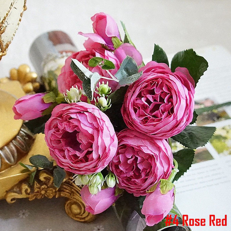 Hoa mẫu đơn giả trang trí không gian