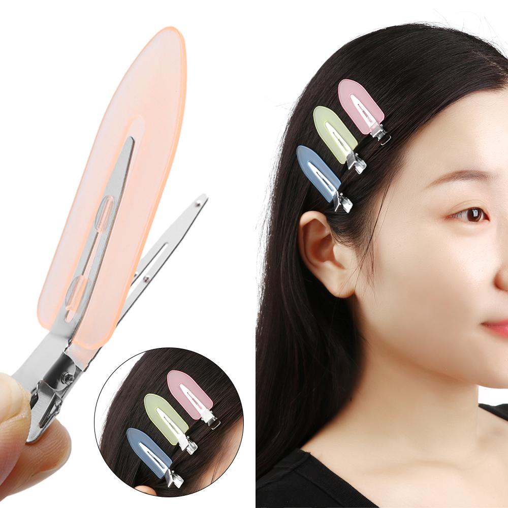 Bộ 4 kẹp cố định tóc màu kẹo trong suốt không để lại dấu hợp thời trang