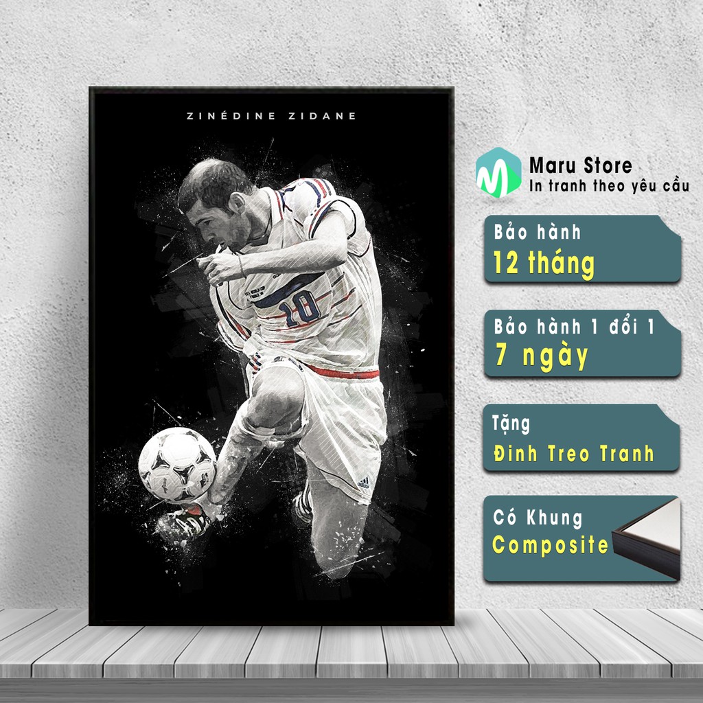 Tranh Canvas Zidane Treo Tường, Chuyên Trang Trí Góc Đam Mê