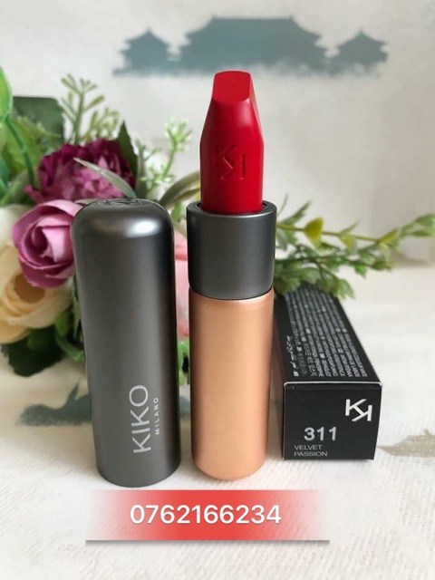 🍒🍒Son Kiko Milano 311 Popy Red🌹🌹