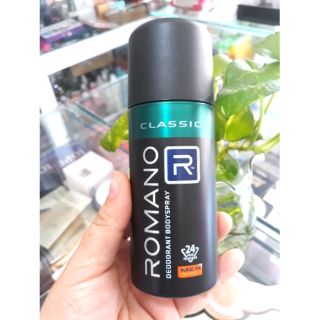 Xịt ngăn mùi toàn thân ROMANO Men Classic Deodorant Bodyspray 150ml