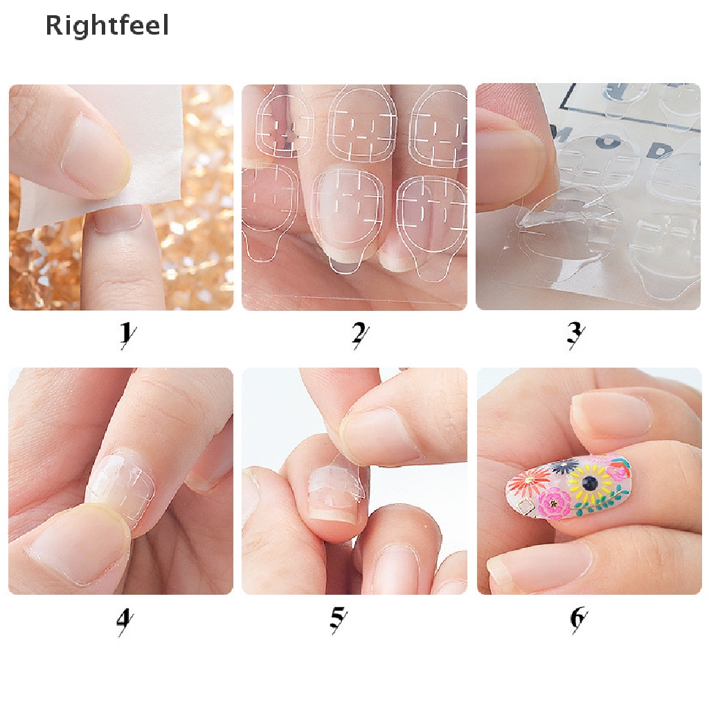 Set 10 tờ/240 miếng dán móng tay giả hai mặt DIY<br>