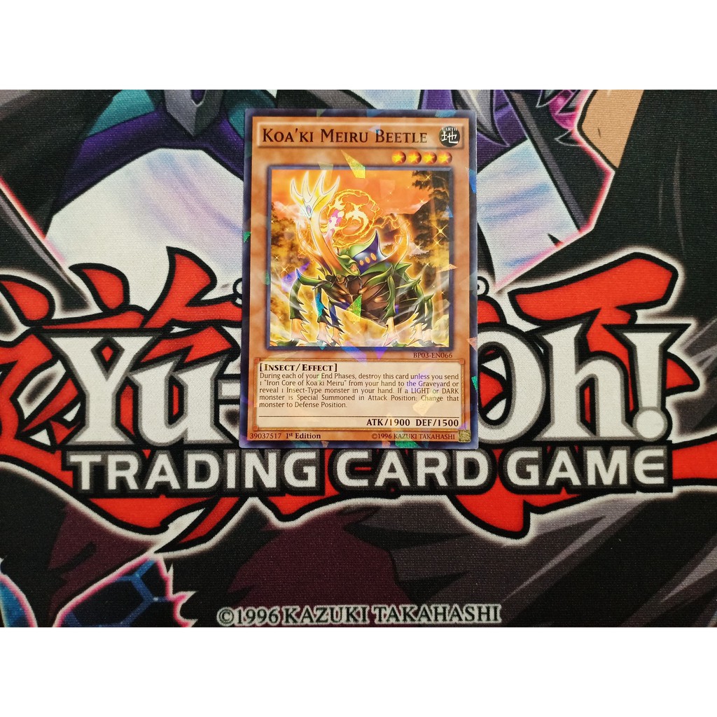 Thẻ bài Yugioh chính hãng Koa'ki Meiru Beetle - BP03-EN066 - Shatterfoil Rare 1st Edition