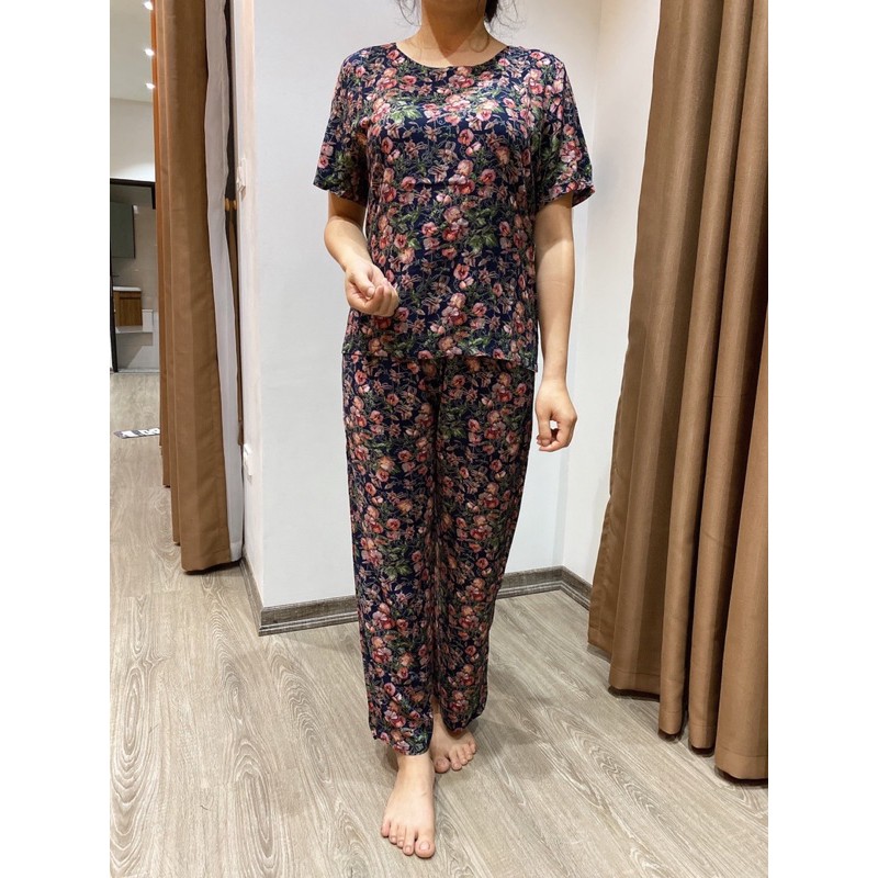 Bộ lanh nhung cao cấp cho mẹ, chất lanh nhung vừa xịn vừa sang