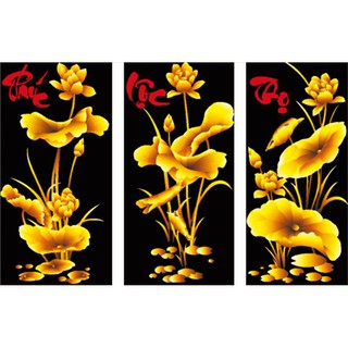 Tranh Gắn Đá Phúc Lộc Thọ KT: ( 112 x 75 cm )