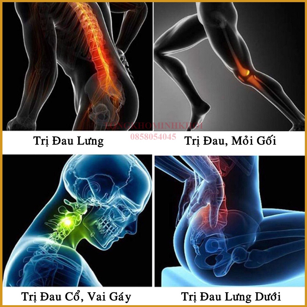 [HÀNG CHÍNH HÃNG] Súng massage cầm tay, Máy massage cầm tay  4 đầu 6 chế độ Fascial - Trị đau nhức toàn thân hiệu quả