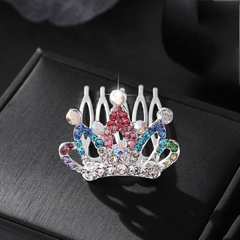 Kẹp Tóc Hình Vương Miện Công Chúa Đính Đá Dễ Thương Cho Bé Gái